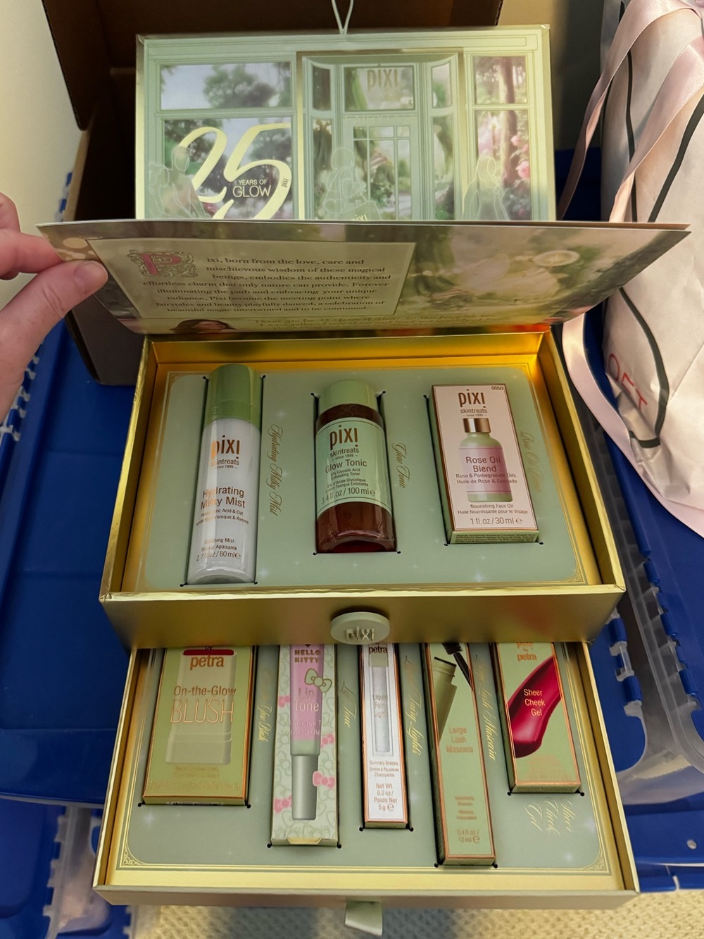 Pixi Sage 25 Year Green Glow Makeup & Skincare Set - Story Book Design